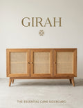 Girah Cane Sideboard – 3 Door Natural Wood Cabinet