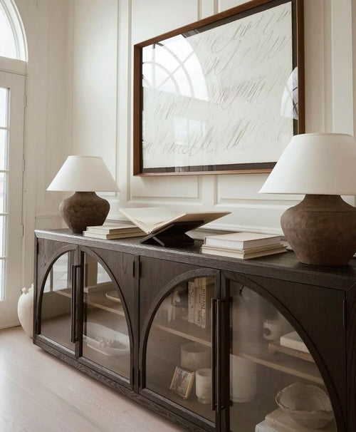 Mihrab Sideboard – Arched Glass Display Cabinet